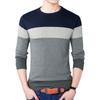 2024 Autumn Fashion Brand Casual Sweater O-Neck Striped Slim Fit Mens Sweaters Pullovers Men Pull Homme Contrast Color Knitwear