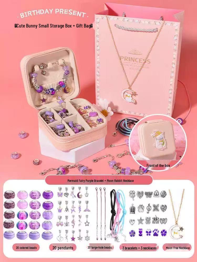 DIY Handmade Crystal Bead Bracelet Set for Kids - Jewelry Craft Kit & Festival Gift