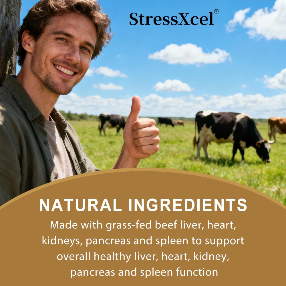 3000 Mg Grass-Fed Beef Offal Supplement, Suitable For Both Men And Women, 120 Capsules.