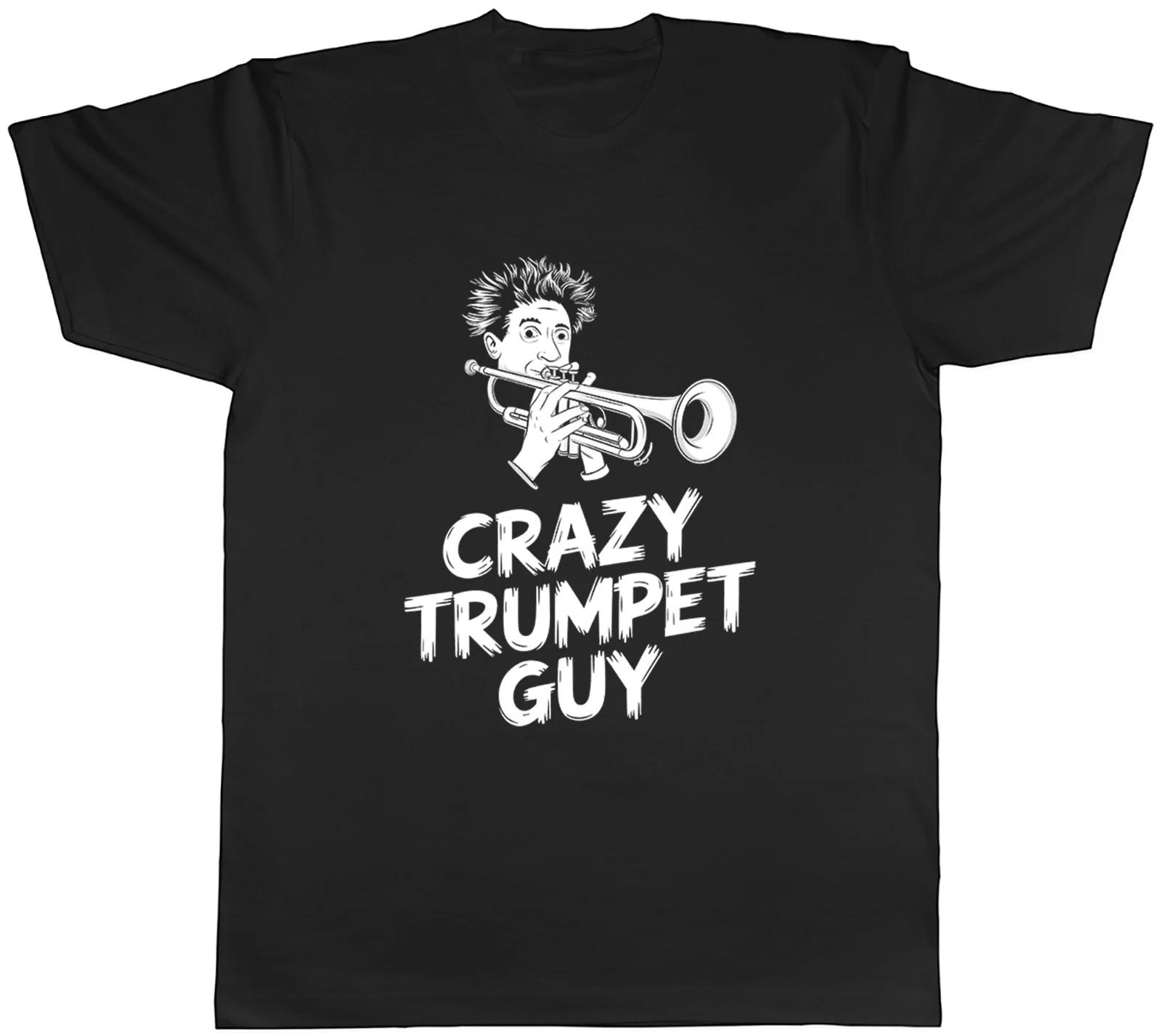 Crazy Trumpet Guy Music Brass Instrument Player  Mens T-Shirt Tee Gift Top S