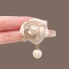 Temperament Elegant Camellia Pearl Brooches For Women Clothing Coat Accessries Gifts