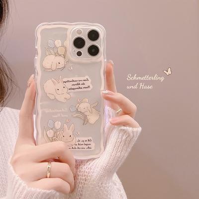 Hase für IPhone14 für Apple 15 Handyhülle 16pro Max Silikon 11 Transparent X/8 Weich 12 für 13