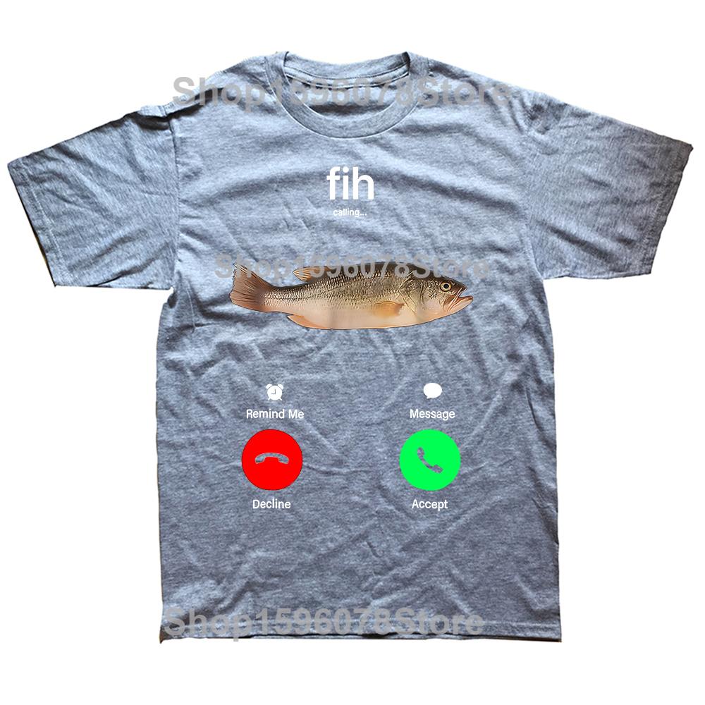 Funny Fih Call Call Me Back Fishing Graphic T-shirts Men Women's Fashion Casual Tshirt 100% Cotton Loose Oversized T Shirt
