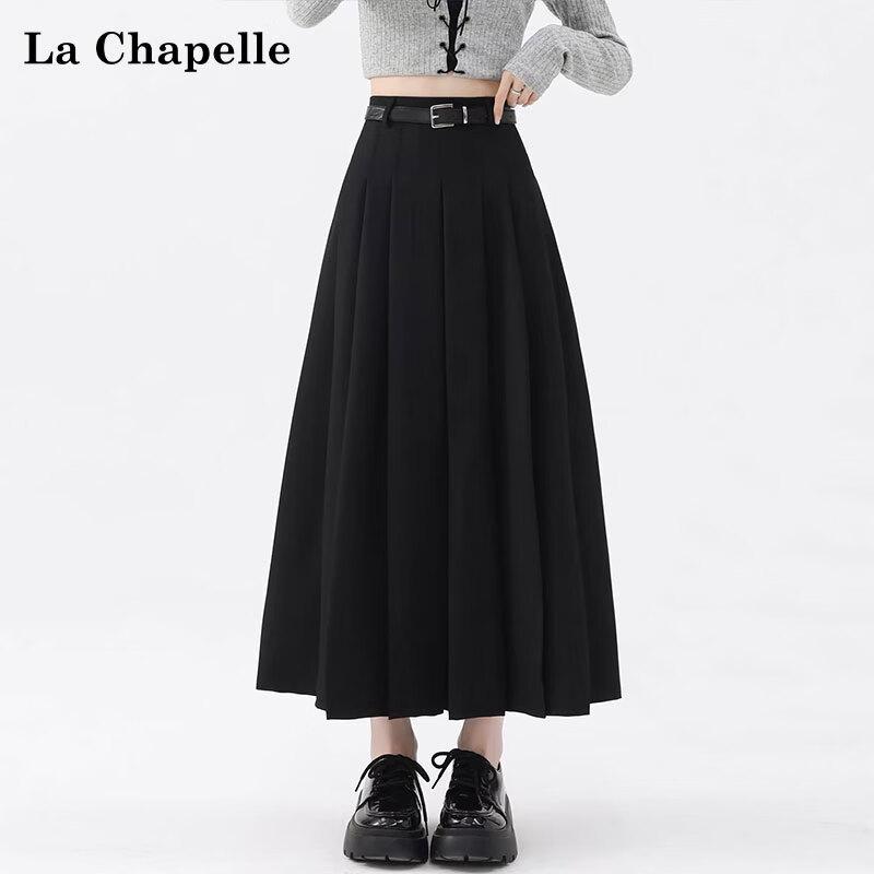 La Chapelle Women s Pleated Suit Midi Skirt L