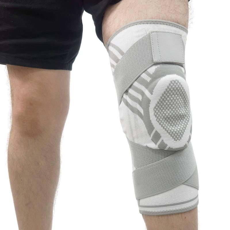 

Sports Knee Pads Full Leg Basketball Professional Straps Pressurized Leg Pads Meniscus Protective Cover Same Silicone Knee Protection L size, one pack