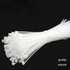 100Pcs Self-Locking Plastic Nylon Cable Tie White 4x300 Fastening Ring Loop Wrap Strap Zip Organiser 3x200MM Industrial Set