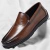 Fashion Men's Casual Business Shoes Leather Slip On Luxury Brand Loafers Men Handmade Man Moccasins Italian 2025 New Male Walking Shoes