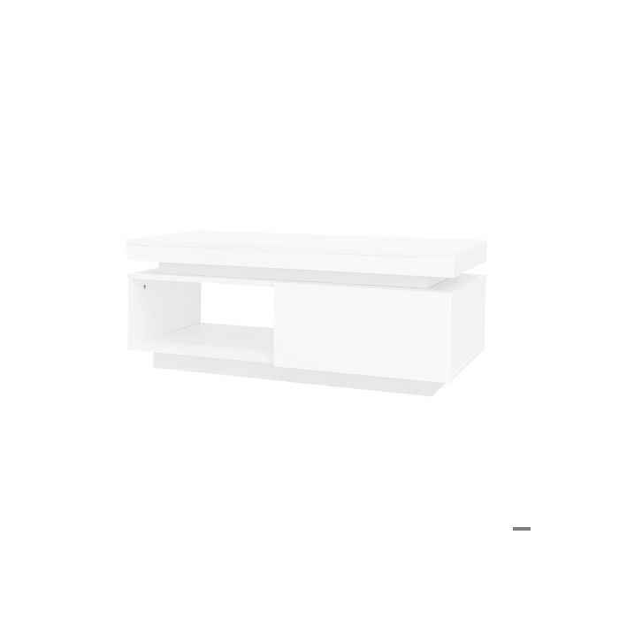 TV-Möbel + Couchtisch - MUVOE - Wandelement - Hochglanz-Finish - LED-Beleuchtung - Kompakte Maße