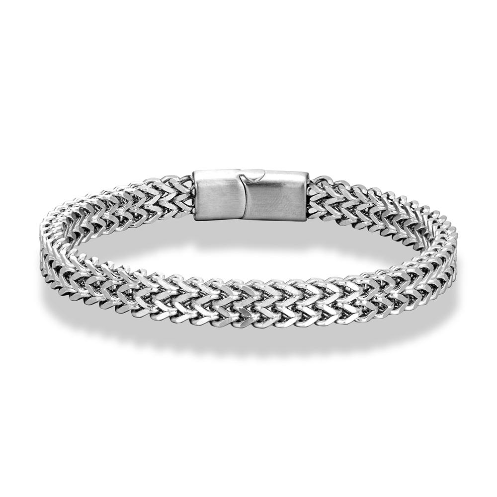 

8 мм Синий браслет-цепочка из нержавеющей стали Curb Chain Мужчины Женщины Браслеты-цепочки и браслеты Хип-хоп Байкерские украшения Подарки 22cm серебряный