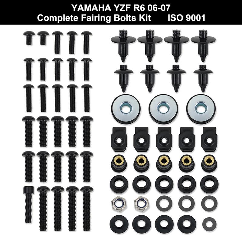 Fit For Yamaha YZF R6 YZF-R6 2006 2007 Complete Full Fairing Bolts Kit Fairing Clips Nuts Screws Motorcycle Stainless Steel