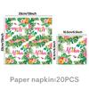 Hawaii Flamingo Summer Party Paper Tableware Set: Plates, Cups, Napkins, Tablecloth, Cutlery