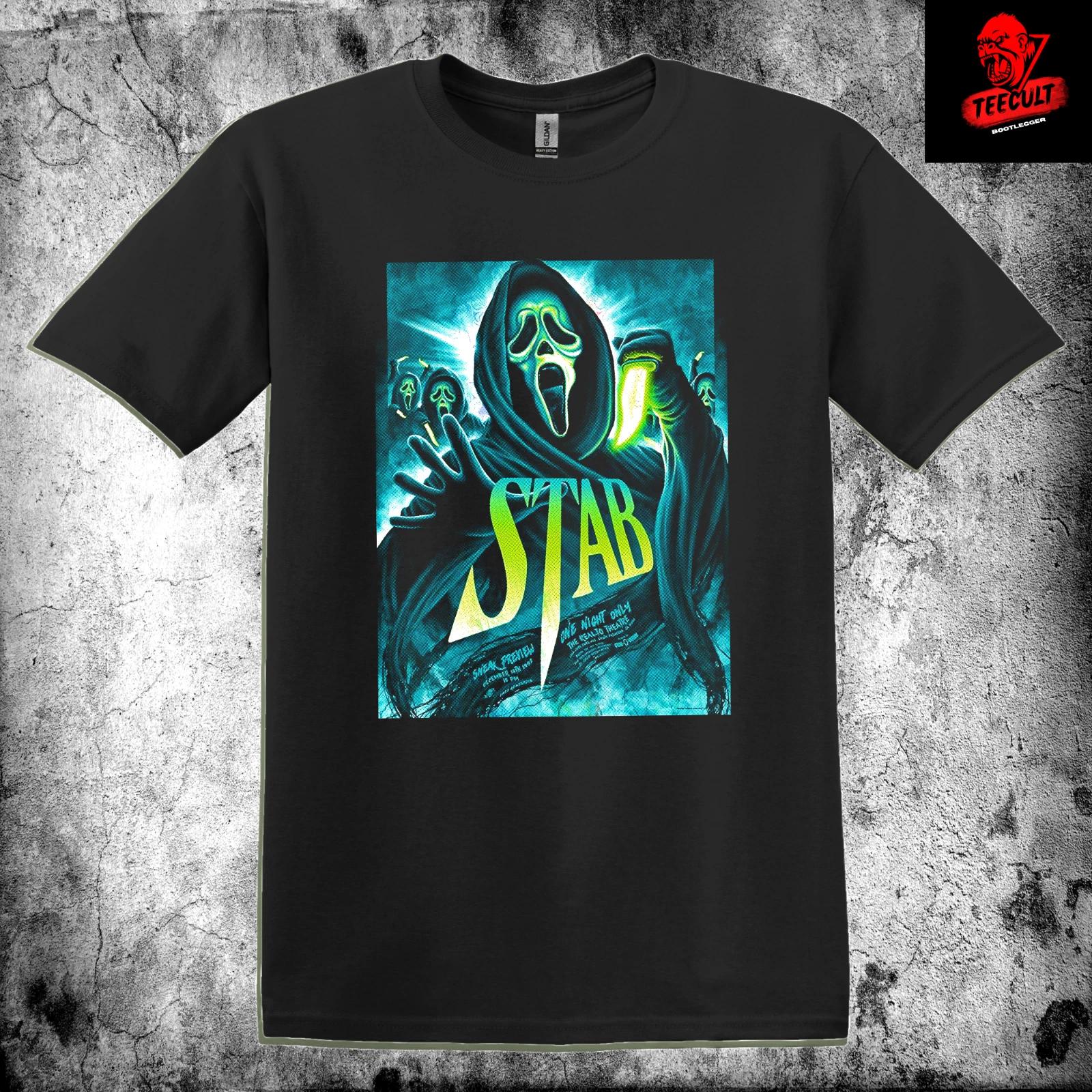 Men s and Women s T-shirts Ghostface STAB Scream Cult Horror Movie Character Tee Unisex XXXL