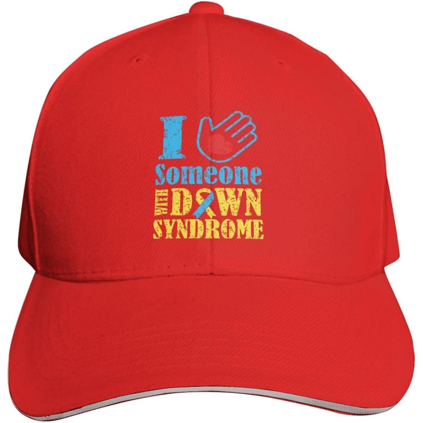 I Love Someone with Down Syndrome Awareness Baseball Cap Adjustable Curved Brim Casual Cap Adjustable