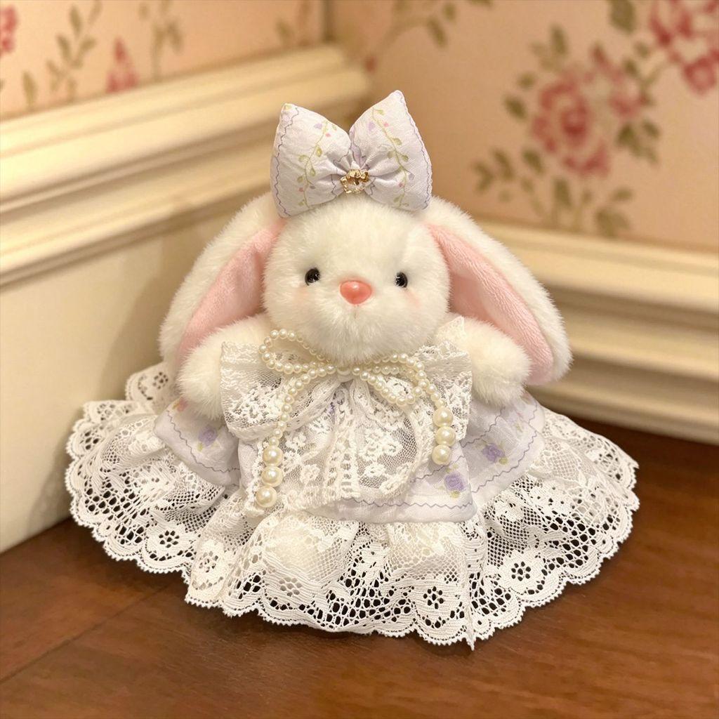 Bambola Coniglio Peluche Con Vestito Rimovibile Per Bambine Decorazione Stanza dei Giochi