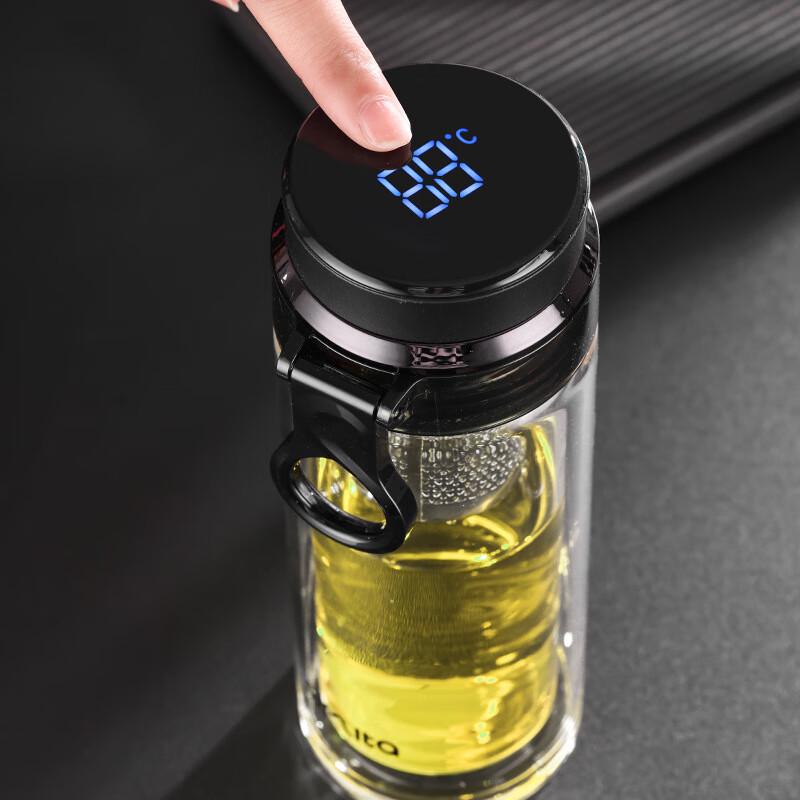 Simita Smart Temperature Display Double-Layer Glass Tea Infuser