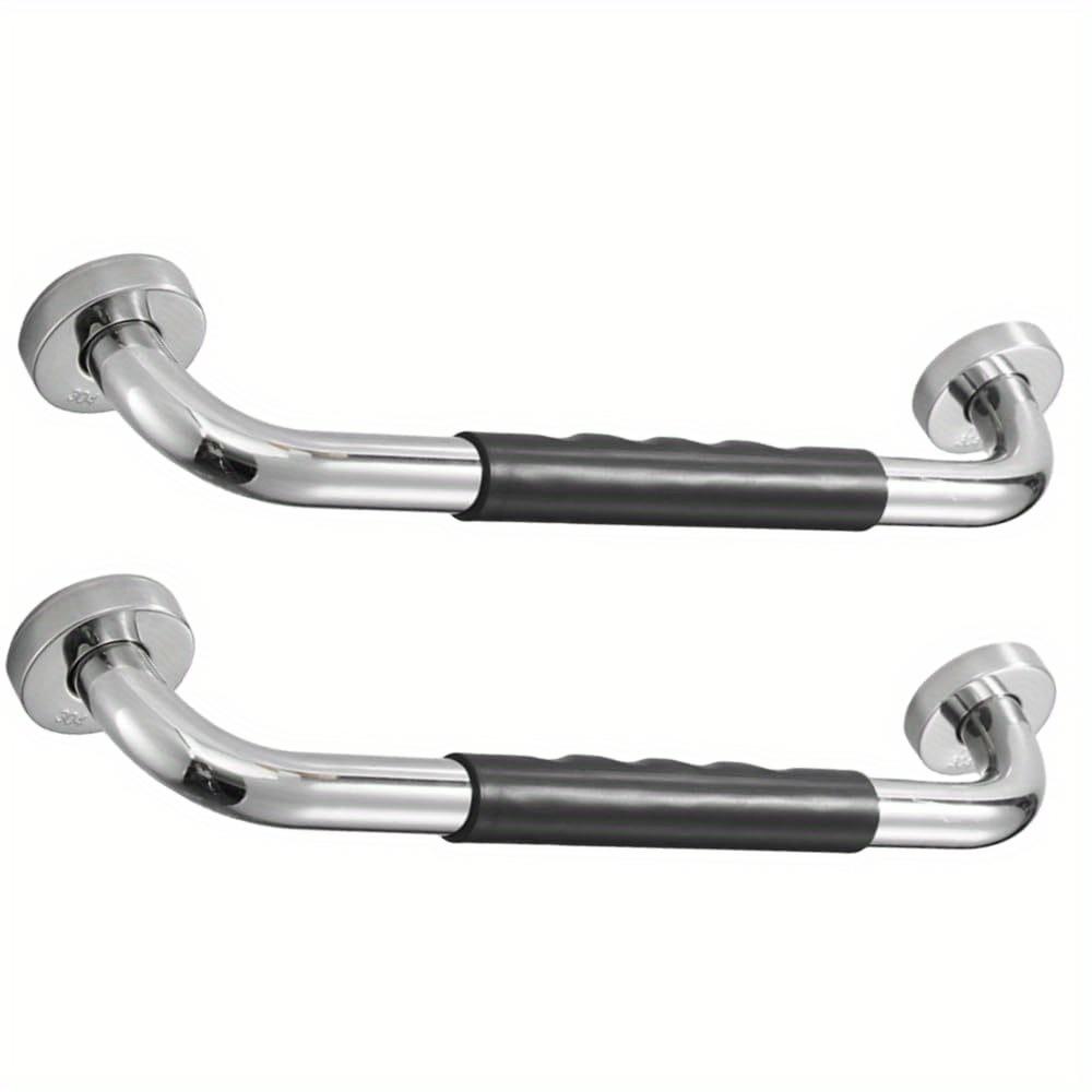

304 Stainless Steel Silicone Armrest Bathroom For The Elderly Disabled Toilet Safety Anti Fall Toilet Railing 2Pcs Towel Rack