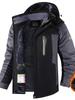 Men's Plus Size Winter Down Jacket and Pants: Fleece-Lined, Thick, Windproof, Waterproof Mountaineering Suit.