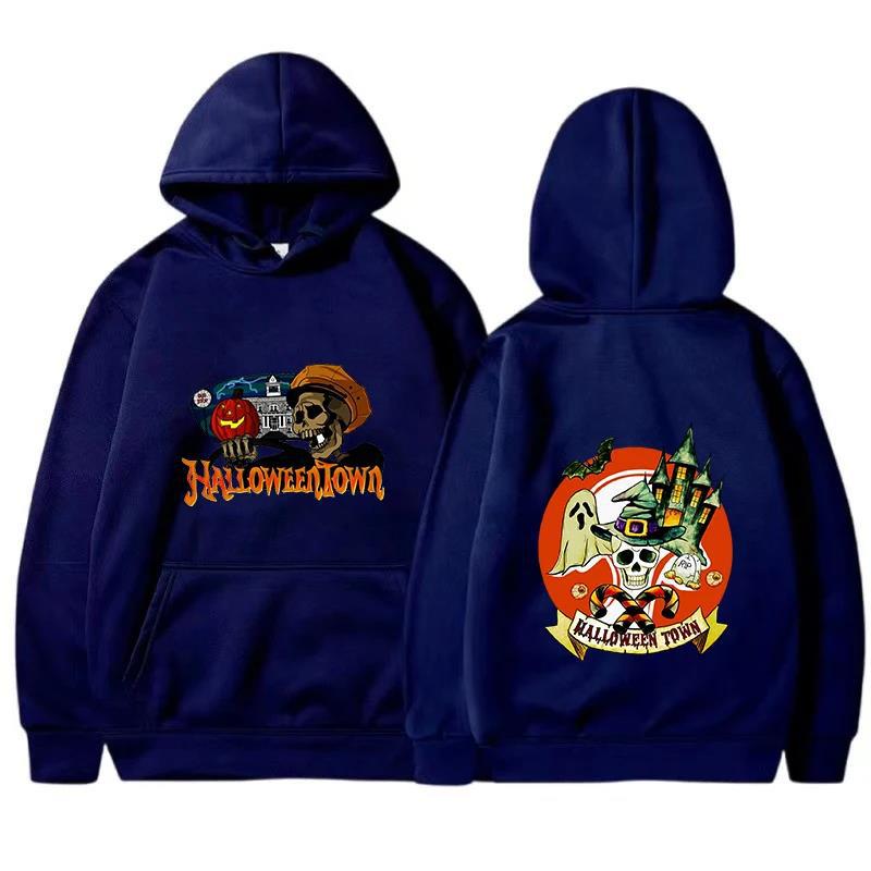 Horror Printed Hoodies Men Fashion Long Sleeve Halloween Aut Sweatshirt Men Womnen Fashion Design Pullover Fleece Hoodies