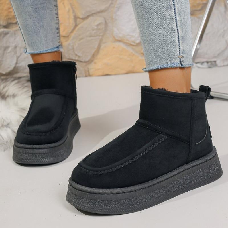 Winter new thick-soled snow boots women's ugly cute big head piled thickened cotton shoes warm bread cotton boots
