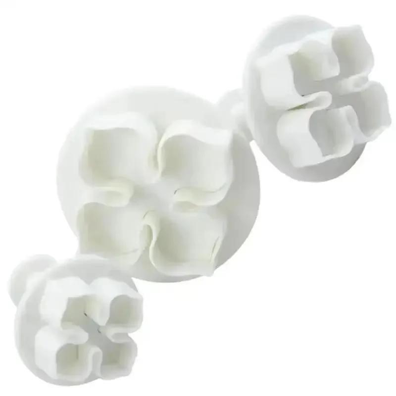 3Pcs/Set Silicone Hortensia Fondant Décoration de Gâteau Coupe-Piston Moule Fleur Éclosion Outils à Gâteau Cuisine Pâtisserie Décoration de Gâteau Ustensiles de Cuisson