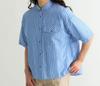 NANGA Spring Stripe Shirt WM Size BLU (Women's)