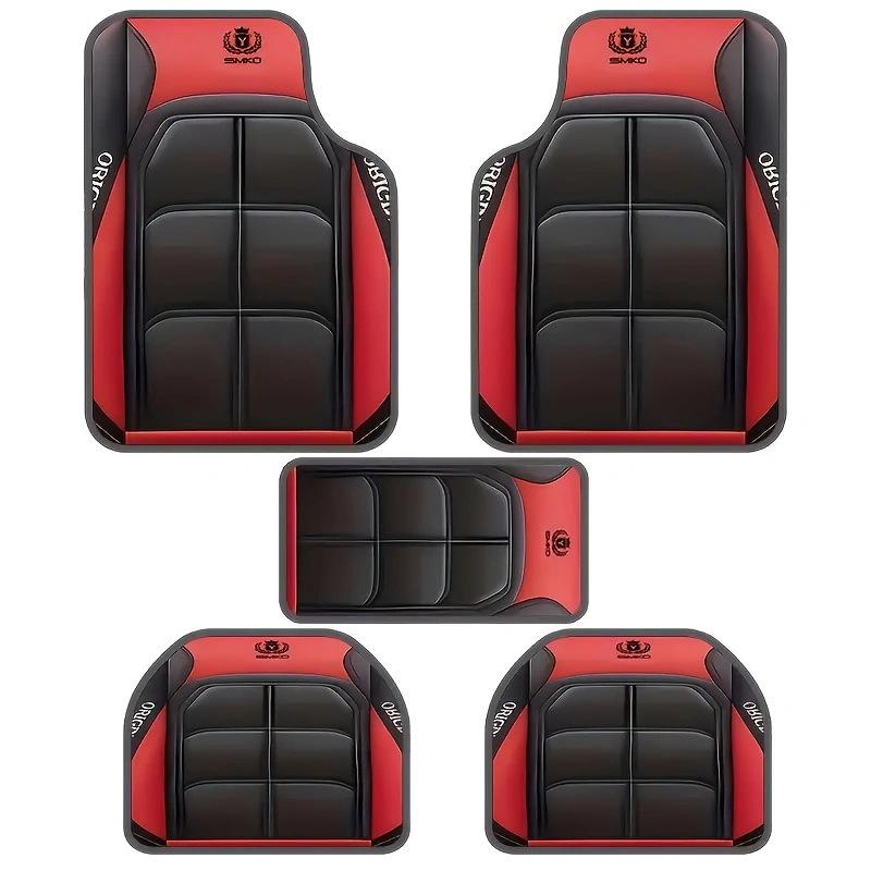 

Car Floor Mats 5PCS Universal Polyester Fiber Waterproof Auto Foot Pad Protector Carpet Full Set Mats Fit for Suvs,Sedans,Vans