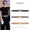 Women'S Cowhide Bow Belt Women'S Minimalist Style Multi-Color Fine Suit Dress Belt Women
