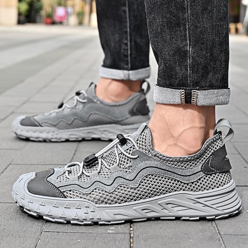 Summer Hiking Shoes Men Outdoor Trekking Shoes Trail Running Shoes Climbing Hunting Sneakers Mountaineering Breathable Camping