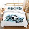 Bed Set Sports Style Duvet Cover Set Soccer Printed Quilt Cover Set Teens King Queen Size Bedding Fashion Cover Suit Luxury Bedding Cover