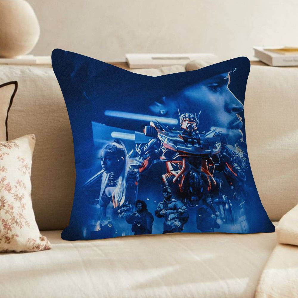 Chris Brown Rapper Breezy Vintage Pillow Anime Pillow Sofa Bed Head Pillow Cover Cushion Cover Fashion