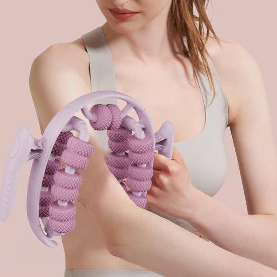 Leg Massage Roller Anti-Cellulite Lymphatic Drainage Deep Tissue Therapy Thighs Arm Back Shoulder Muscle Relaxation Massage Tool with 26 Rollers