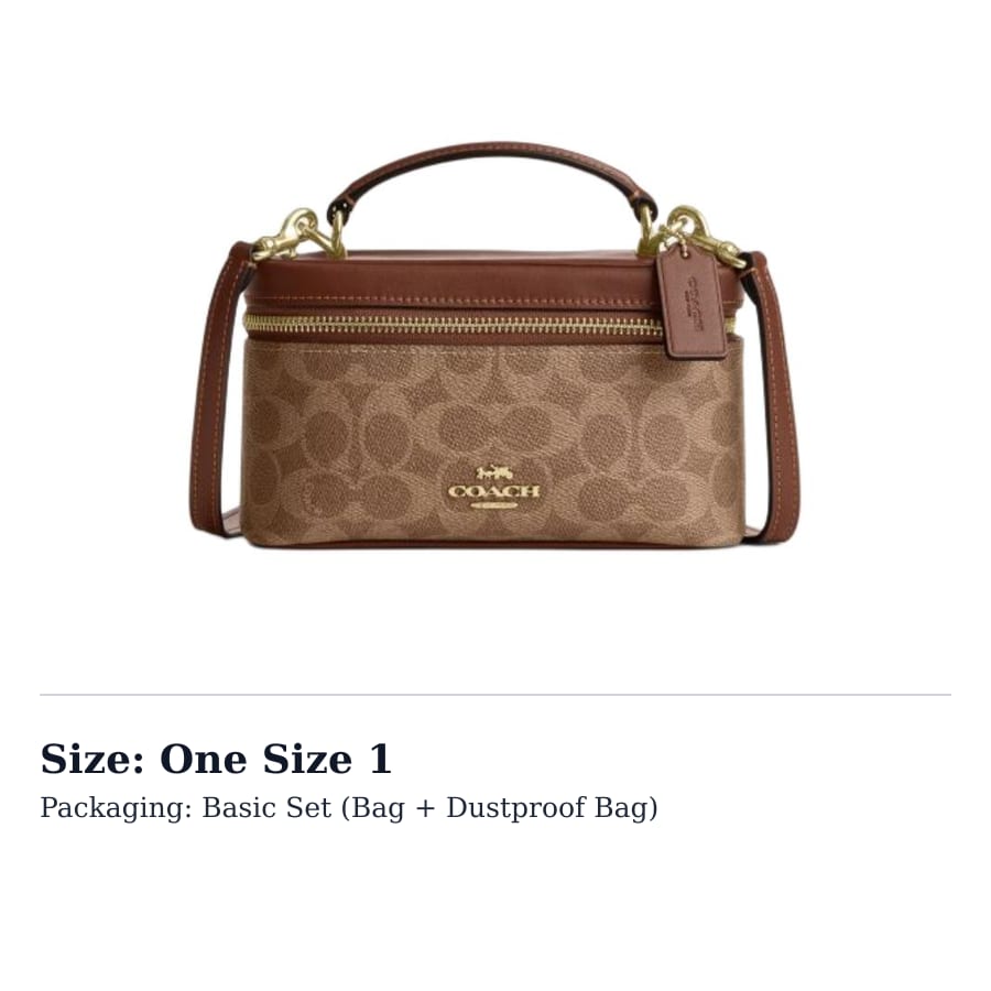 Coach Artificial Leather Handbag Small Women's Brown Yellow CEO23-IMXHE
