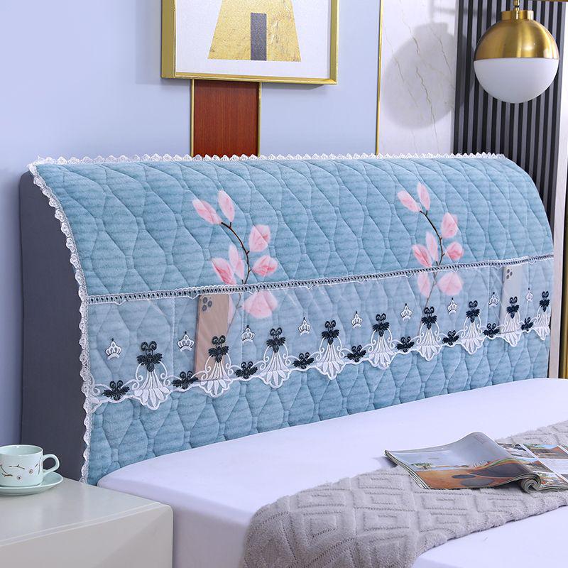 Protetor de Cabeceira de Madeira Maciça Acolchoado Anticolisão em Camurça