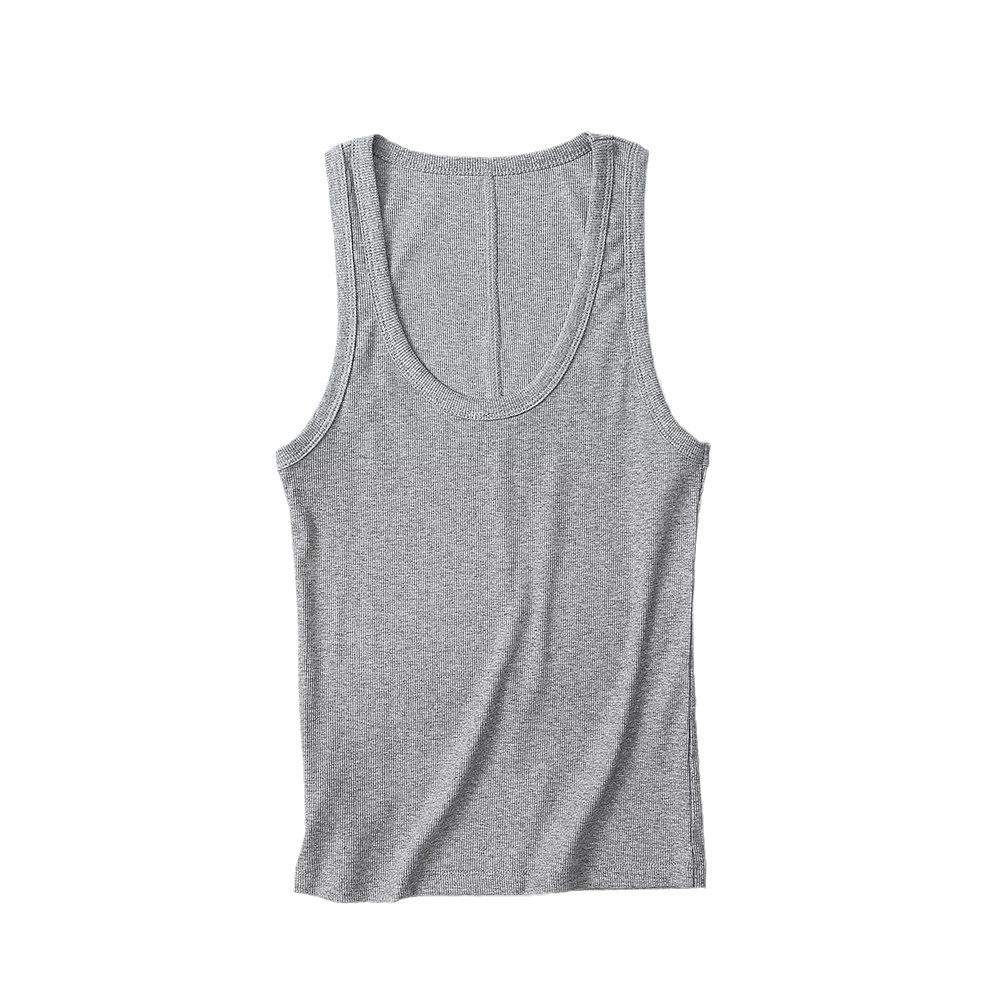 2024 European Women's Casual Fashion: French Style Versatile Ribbed Tank Top