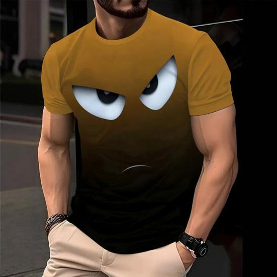 Camiseta Casual Divertida para Hombre Estampados de Animales de Dibujos Animados Camiseta Cuello Redondo Manga Corta Pullover para Uso Diario Fiesta Callejera Playa