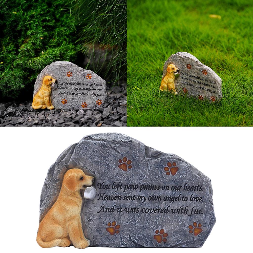 Resin Pet Memorial Plaques Grave Stone Personalized Pet Dog Memorial Stone