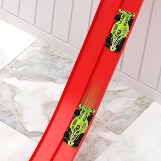 Race Car Track Toy Set Flexible Rail Car Track Tough Suction Cup Bendable Loopable Kids Car Toy Adhesive Rail Car Play Kit