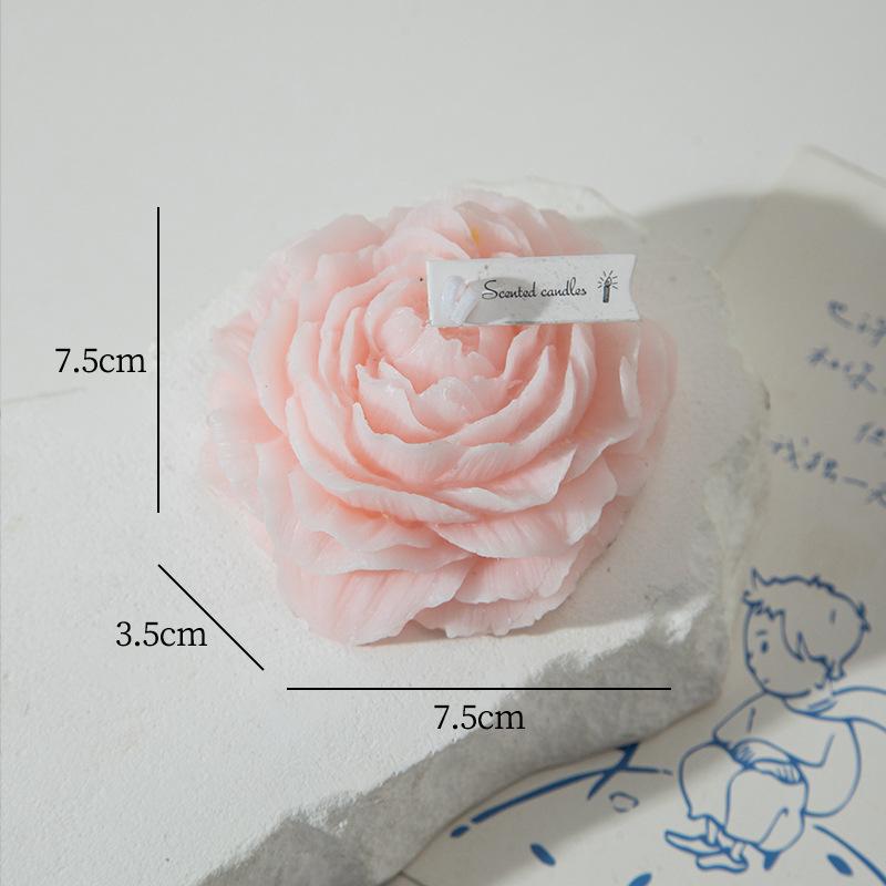 Peony Scented Candle Mother's Day Fragrance Souvenir Simulation Flower Shape Candle Ornaments