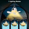 Outdoor Portable USB Rechargeable Camping Fan with LED Lantern, 3 Speed Adjustable, 8H Timer, Remote Control, Small Hanging Fan for Tent, RV, Camper