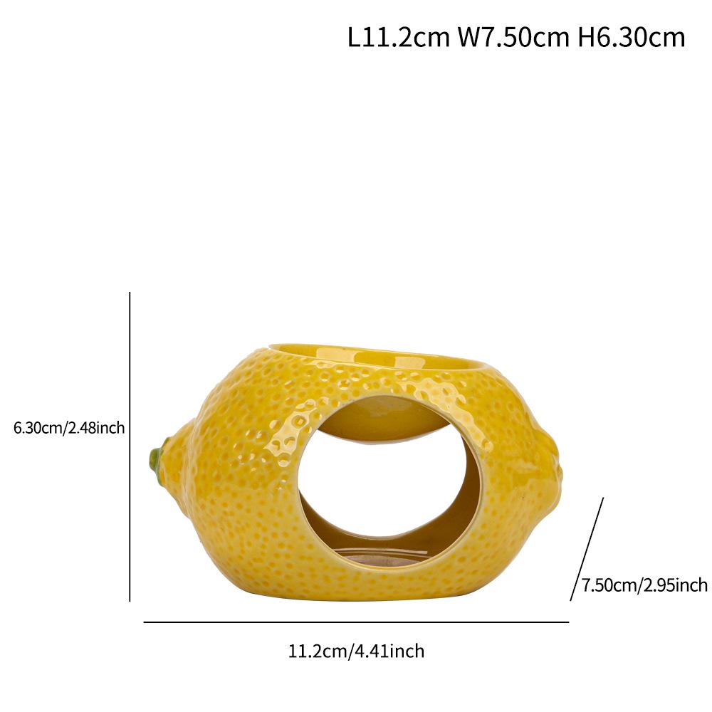 

Ceramic Aromatherapy Lamp Imitation Strawberry Lemon Air Purification Essential Oil Stove Fragrance Diffuser Home Decoration 1pc