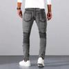 Men's Skinny Fit Gray Stretch Denim Jeans Long Pants Casual Pants Casual Everyday Outfit