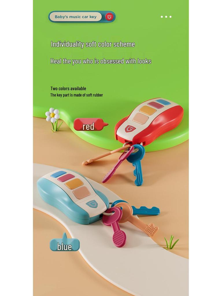 Children's Musical Keychain Car Toy with Lights and Sounds for Early Education