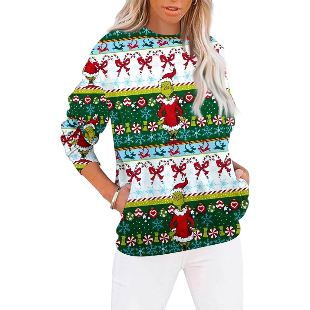 Christmas Sweatshirts For Women Sweater Cute Shirt Fall Pullover Top