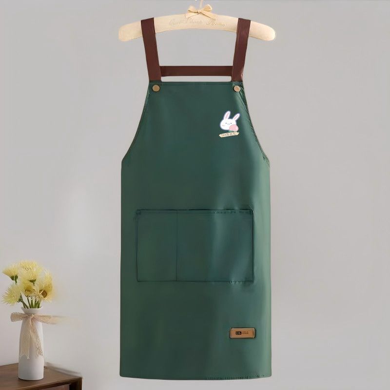 Waterproof and Oil-resistant Apron, Household Kitchen Work Clothes Apron