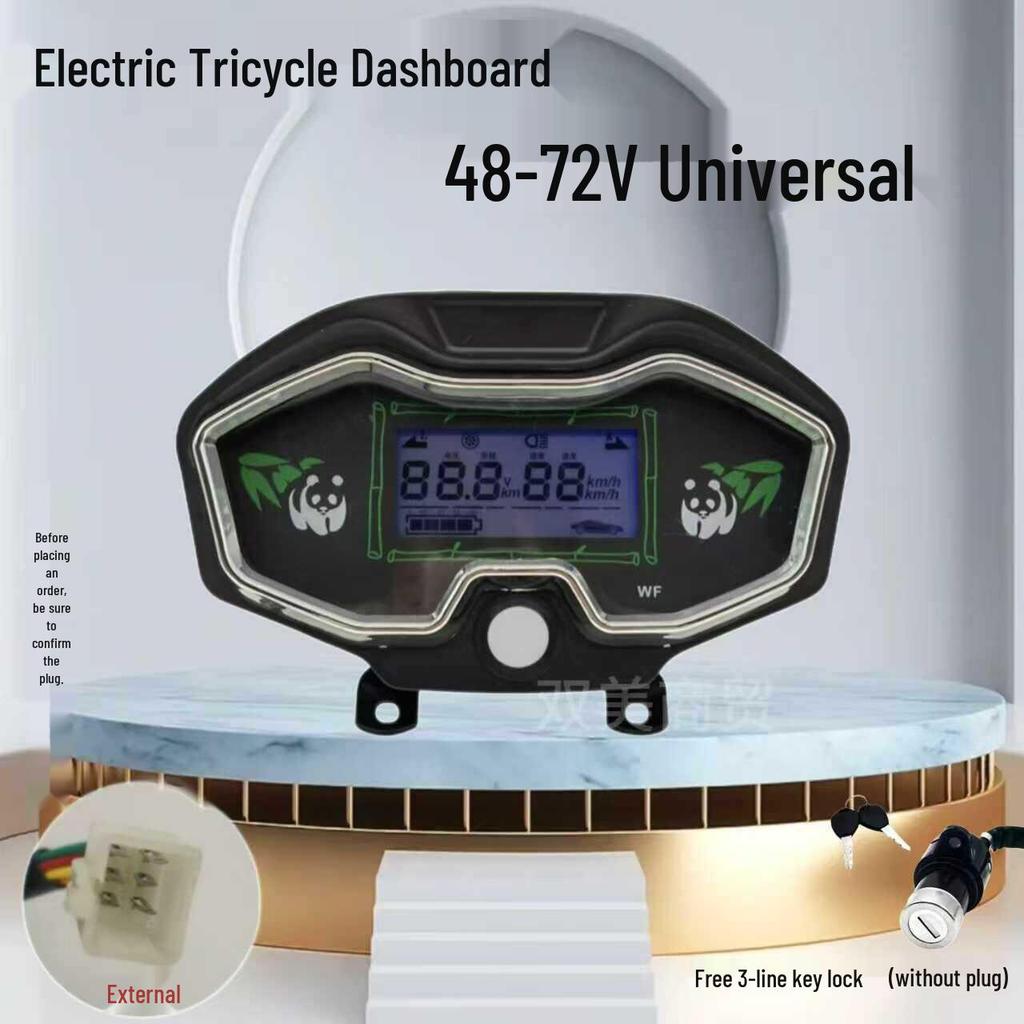 Universell elektrisk trehjuling Dashboard 48-72V
