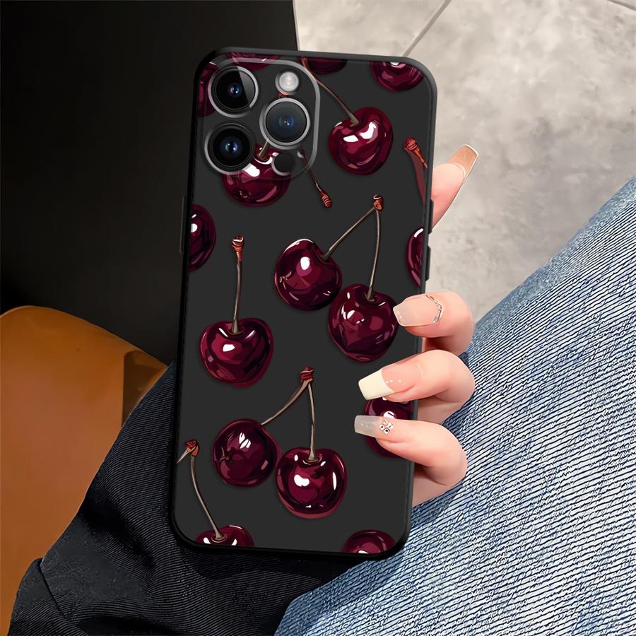 

Case for Apple iPhone 17 Pro Max 14 11 12 15 Pro 7 8 Air 16 13 XR XS MAX Funda Phone Cover Fruit Cherry iPhone 11 Pro Max