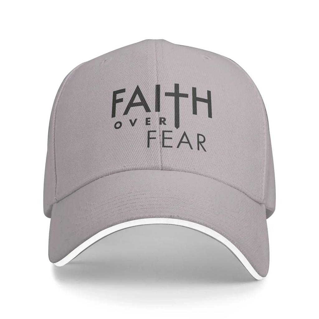 Christian Faith Over Fear Baseball Cap  Street Style Men Adult Trucker Hat Sun Visor Print Kpop Rock Baseball Caps Birthday Gift