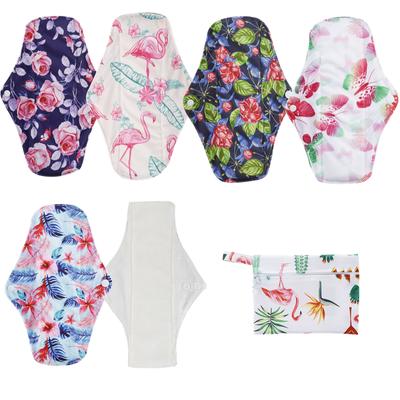 Yıkanabilir Yeniden Kullanılabilir Bambu Fiber Hijyenik Ped Orta 6+1 Set