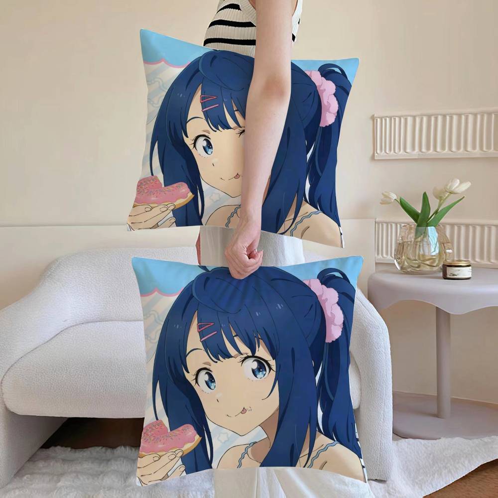 A-Anna Yanami Pillow Case Anti-dustmite Pillowcase Invisible zipper silky Sofa cushion cover