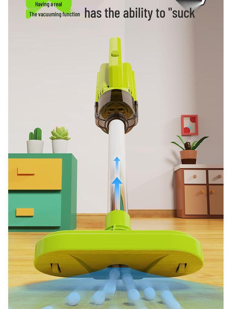 Kids' Cleaning Trolley Set: Pretend Play Vacuum, Broom, Mop & Hygiene Tools